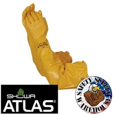 SHOWA ATLAS 772 CHEMICAL RESISTANT GLOVES BEST GLOVE MFG 26" (SIZES M, LG, XL)