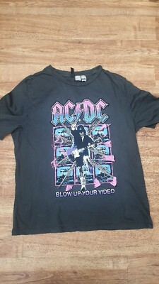 Ladies H&M Size Small AC/DC Short Sleeved Tshirt UK