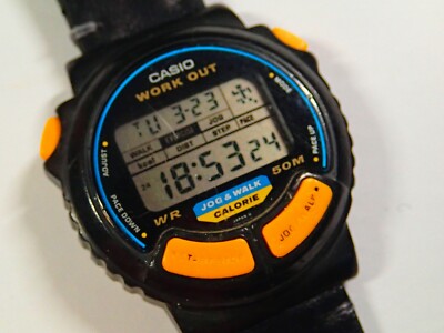 Vintage CASIO JC-10 The Running Man Workout Jog and Walk Digital Watch | eBay