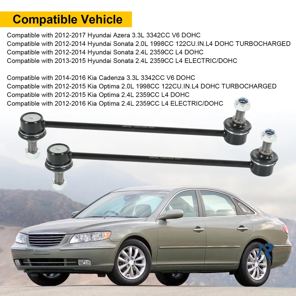 Barra estabilizadora delantera izquierda apta para Hyundai Sonata Kia Cadenza Optima 2012-2015 Foto 2 de 4