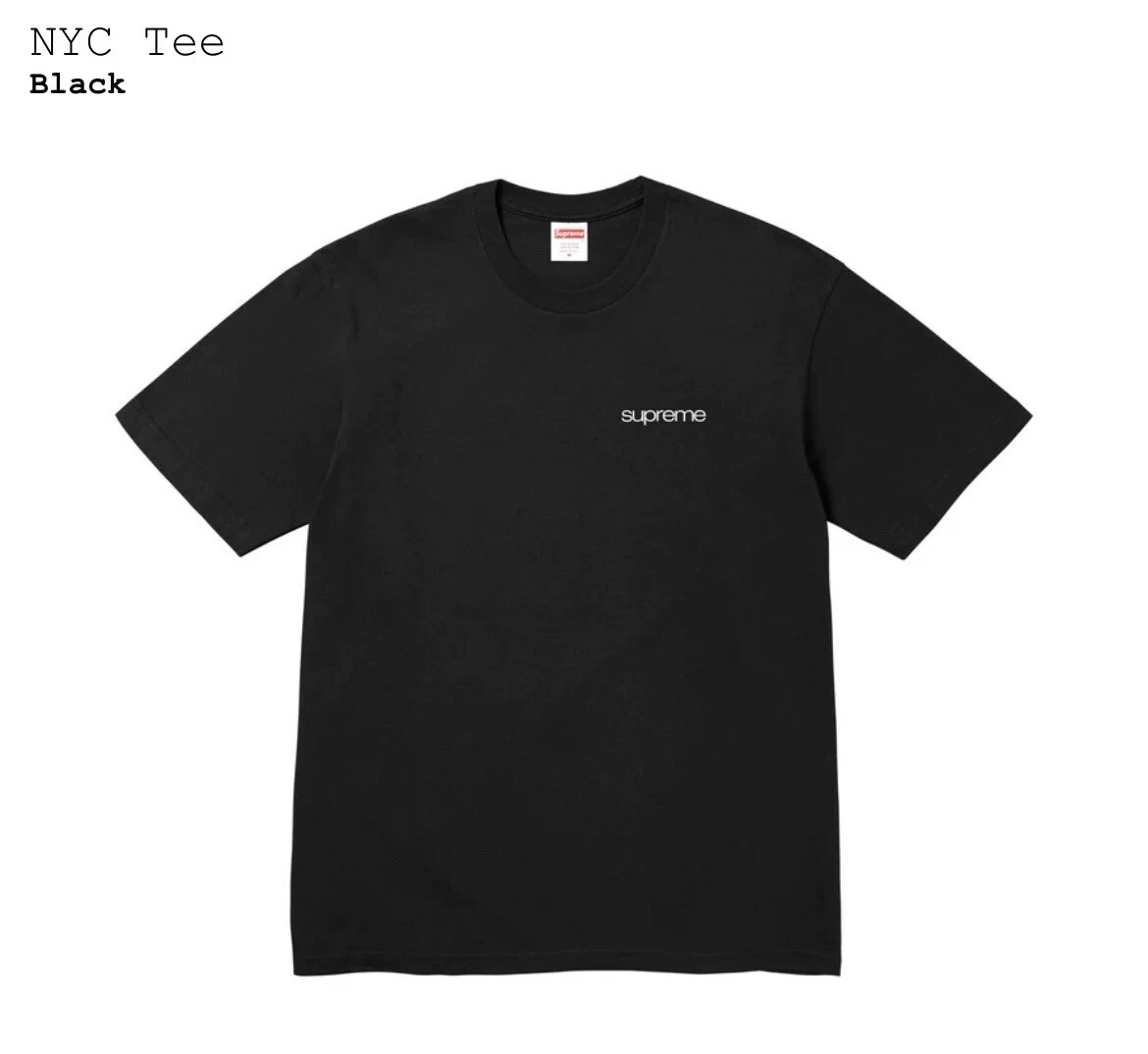 Tee shirt Supreme NYC New York City flambant neuf   noir   moyen   FW23