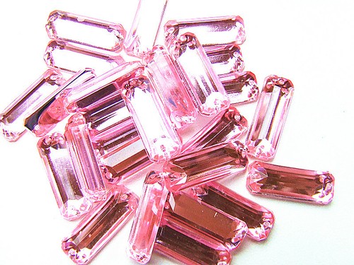 Acrylic Rhinestone Gems 4x15 mm Oblong Cube Flat Back Sew On All Colours Joblot - Picture 16 of 44