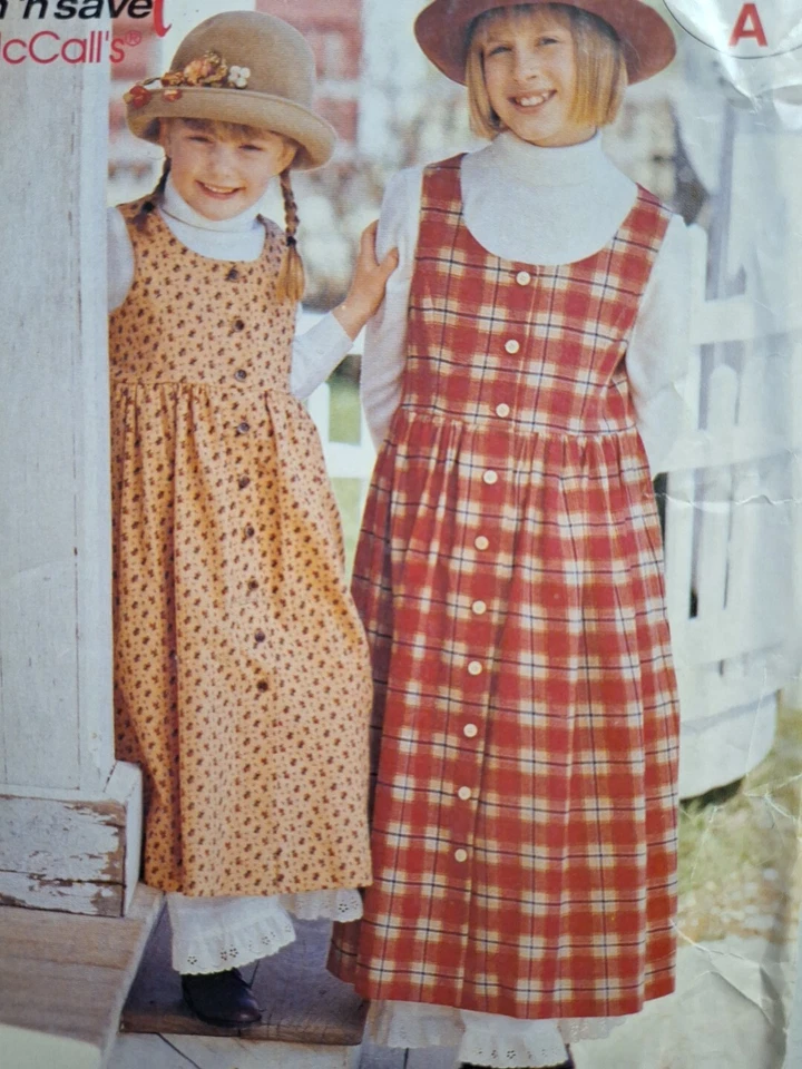 Jumper Dress Petticoat Girls 7-12 McCalls 227 Sewing Pattern Stitch N Save P227 - Image 2 of 4