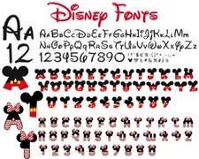 +100 Disney fonts SVG Bundle, Mickey font SVG for Cricut, Minnie font svg