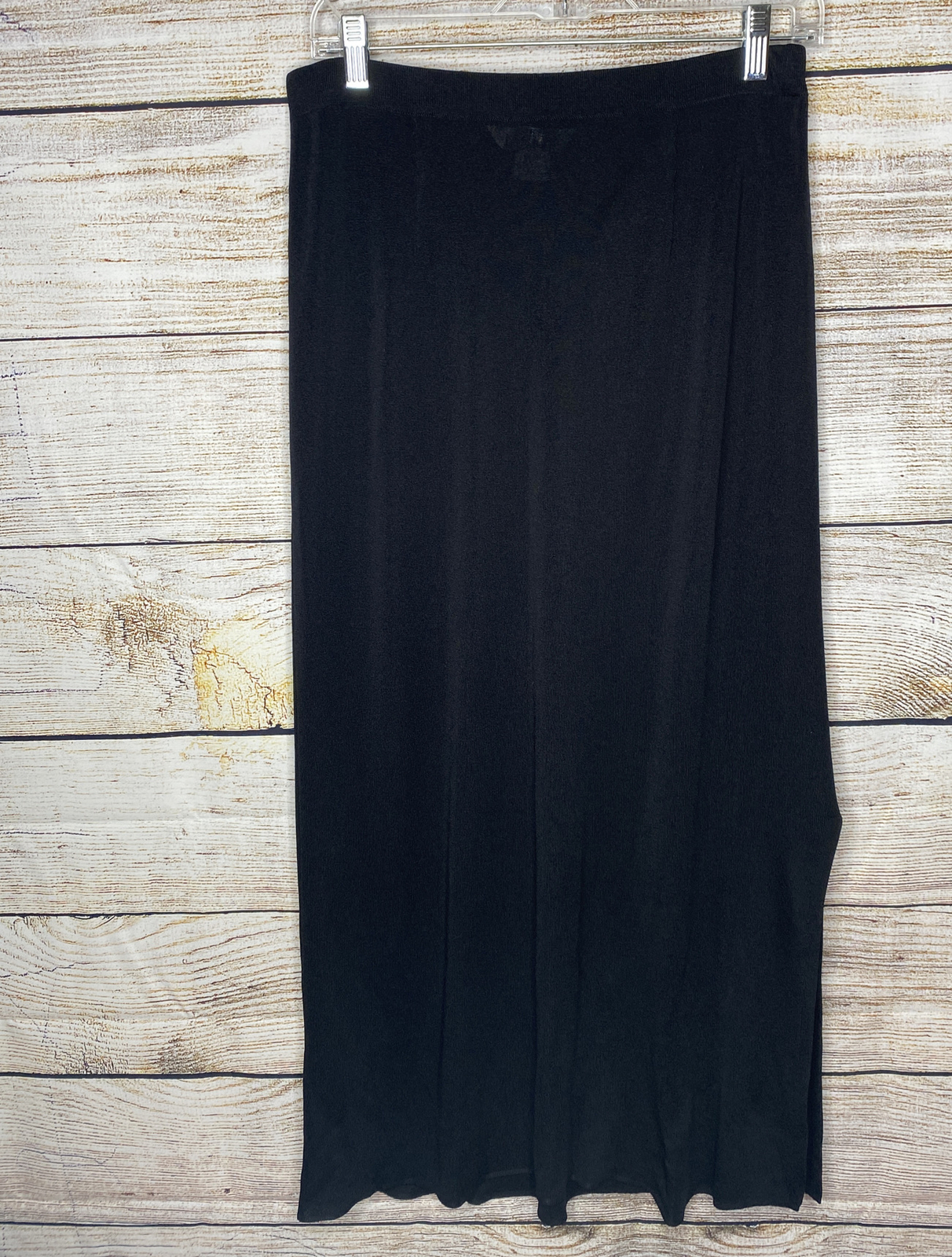 ESCAPE  Howard Wolf Solid Black Stretch Knit Maxi… - image 1