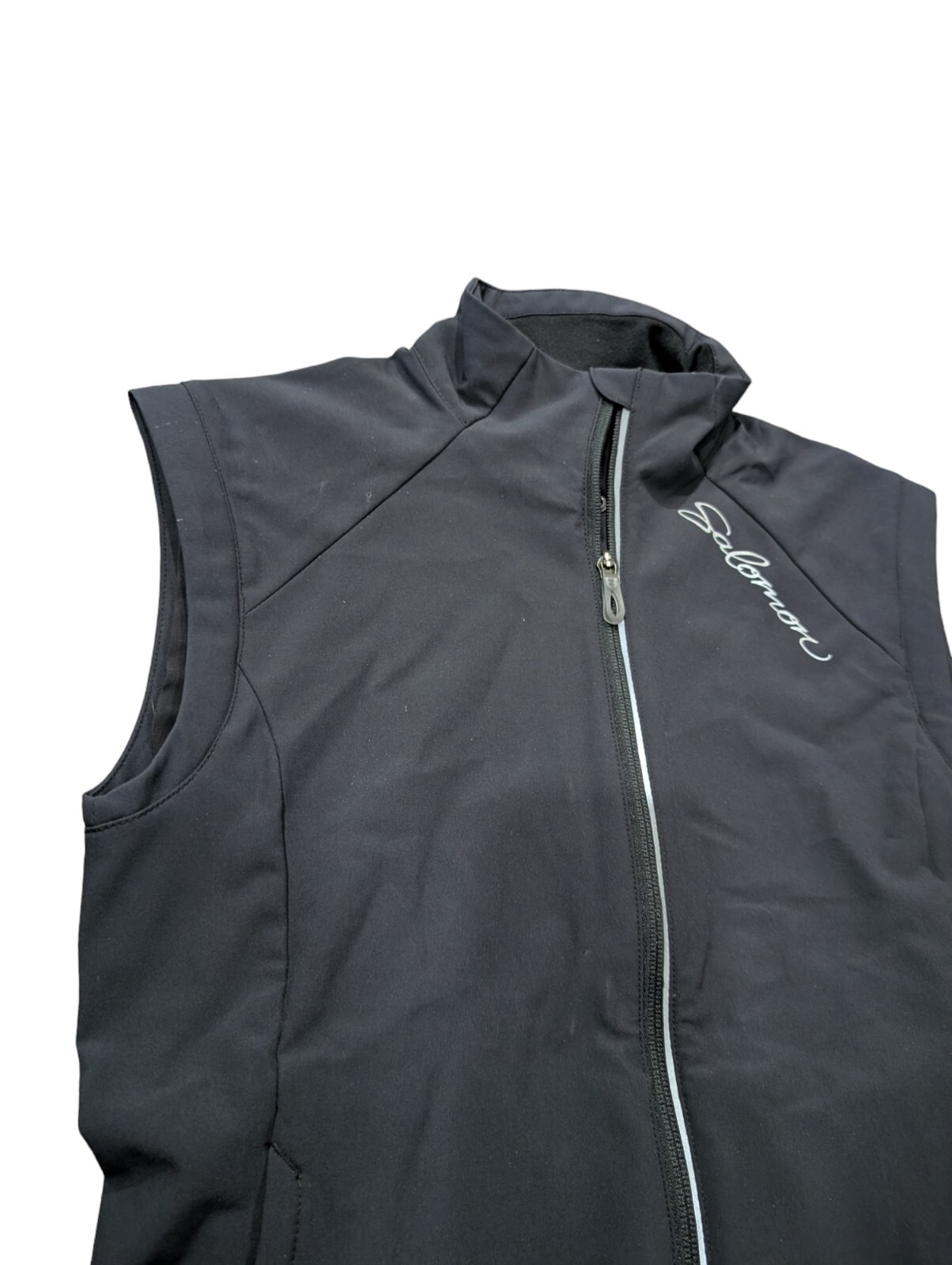 Giacca giubbotto Salomon donna M nero clima vento full zip ciclismo convertibile