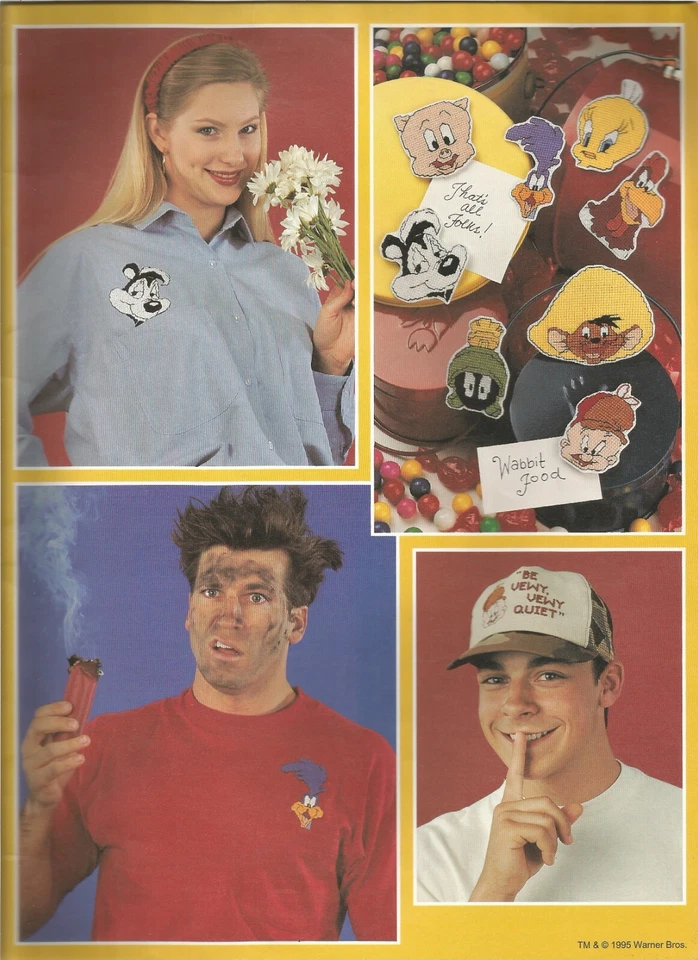 Counted Cross Stitch Patterns Looney Tunes Characters Tas Tweety Bugs Daffy N73 - Image 2 of 4