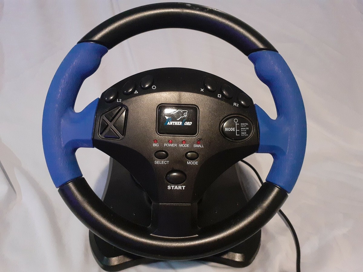 Panther Lord Power Racing Steering Wheel For Sony PS1/PS2