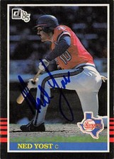 Ned Yost autographed Baseball Card (Texas Rangers, SC) 1985 Donruss #221