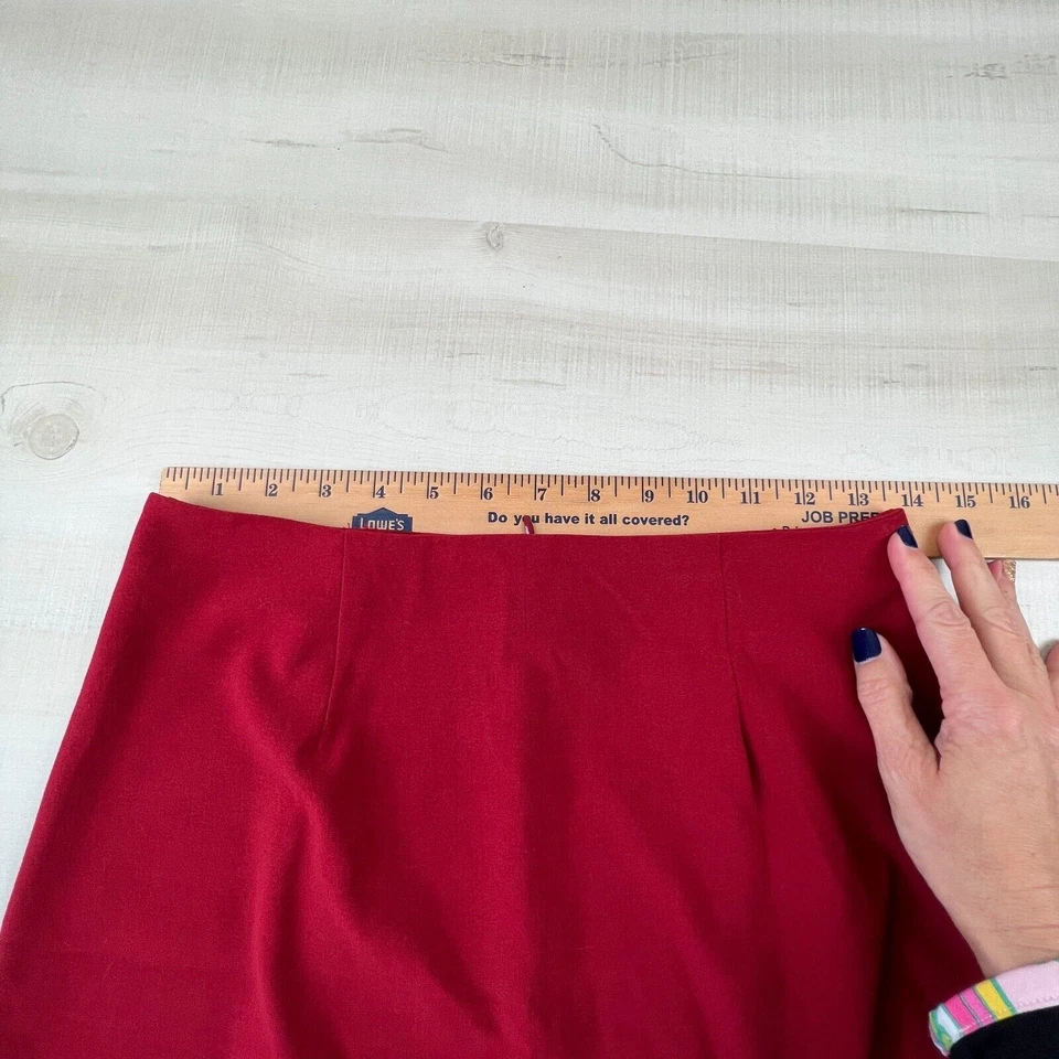 Falda B Moss Tailor para mujer 2 lápiz rojo recta elástica carrera informal Foto 4 de 4