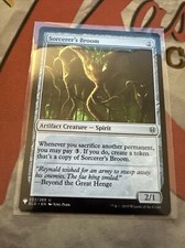 MTG Magic the Gathering Sorcerer's Broom (232/477) Throne of Eldraine NM Mystery