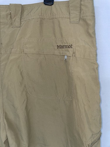 Pantalones Cortos Marmot Para Hombre 40 Caqui Senderismo Aire Libre Ligeros Nylon Bolsillo con Cremallera - Imagen 5 de 8