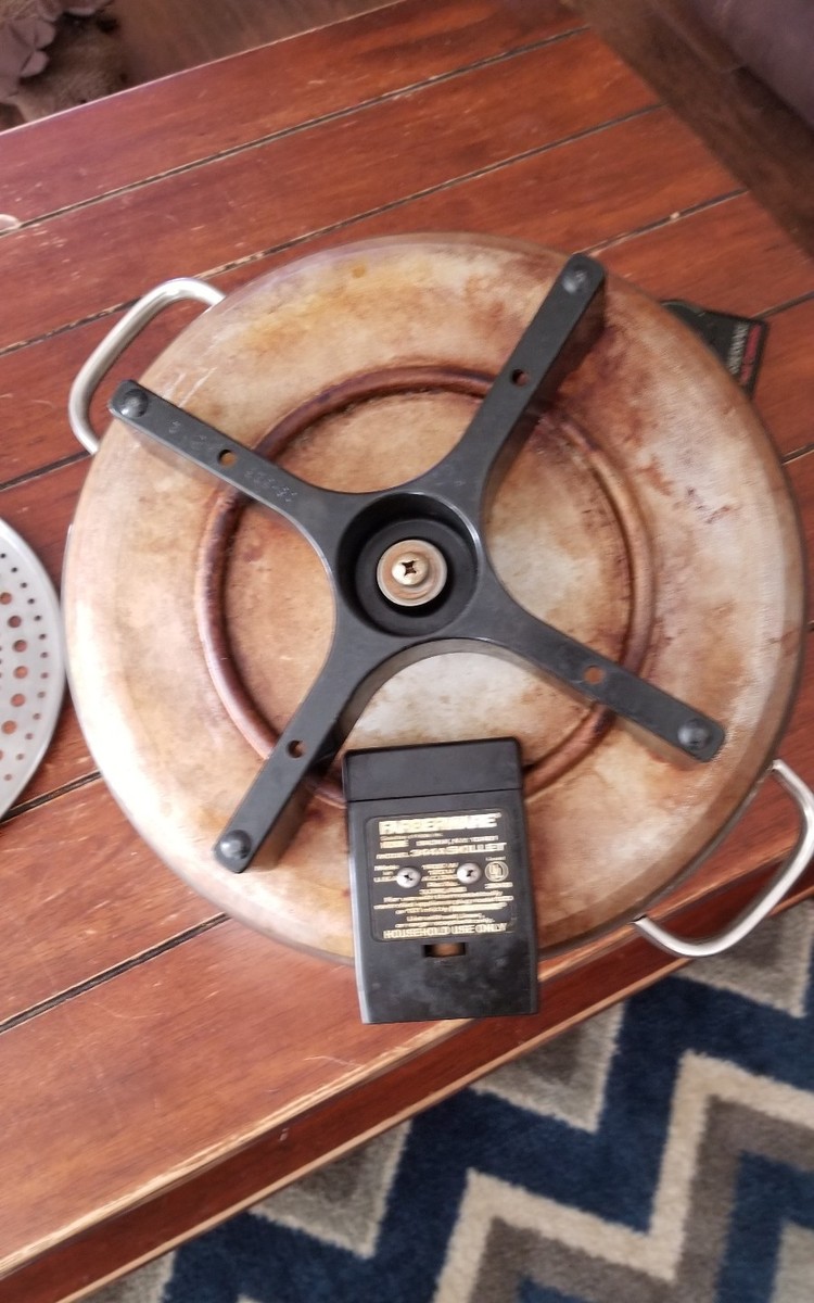 Poêle électrique vintage Farberware modèle 344A 12 pouces. Couvercle