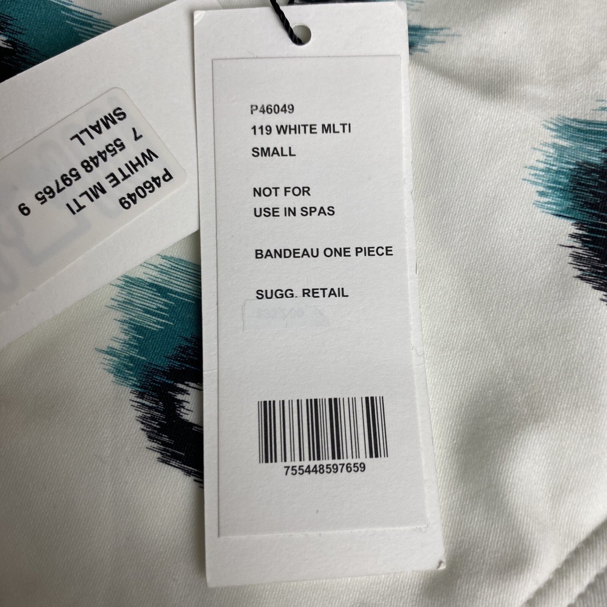 NWT Proenza Schouler Womens Printed Bandeau One Piece Swimsuit