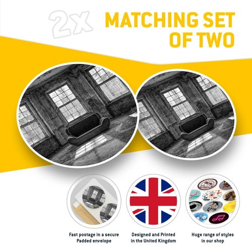 2 x Vinyl Stickers 20cm (bw) - Interior Design Abandoned Home #41991 - 第 2/8 張圖片