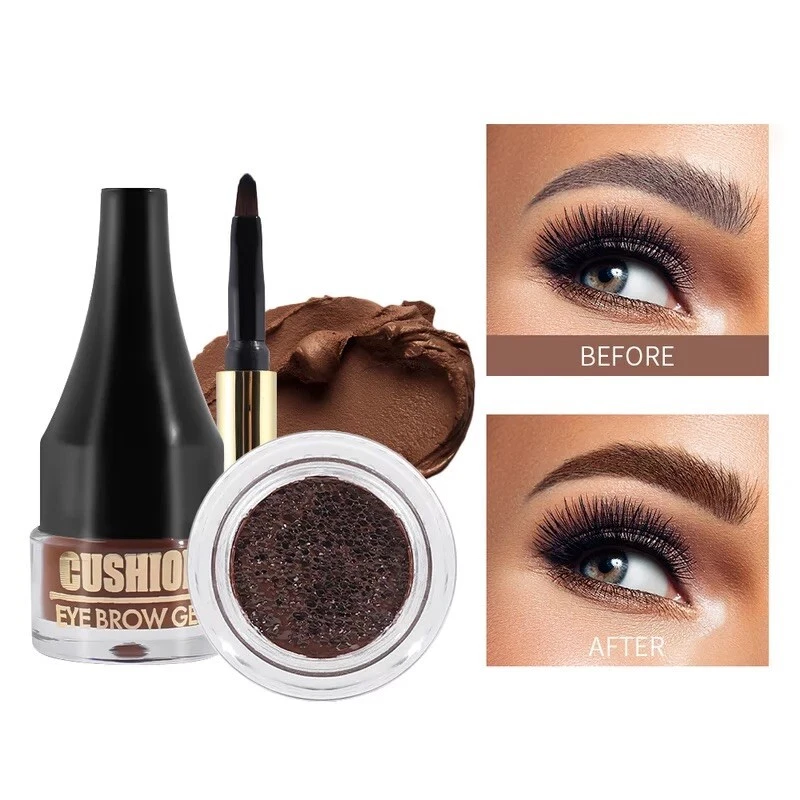 Eyebrow Dye Tint Waterproof Pour Eyebrow Gel Mascara Cream with Brush Kit 10ml - Image 2 of 4