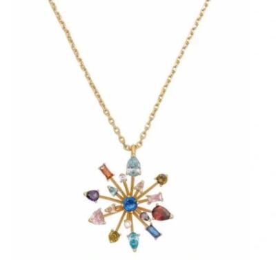 kate spade new york
 Firework Floral Goldtone & Cubic Zirconia Pendant Necklace