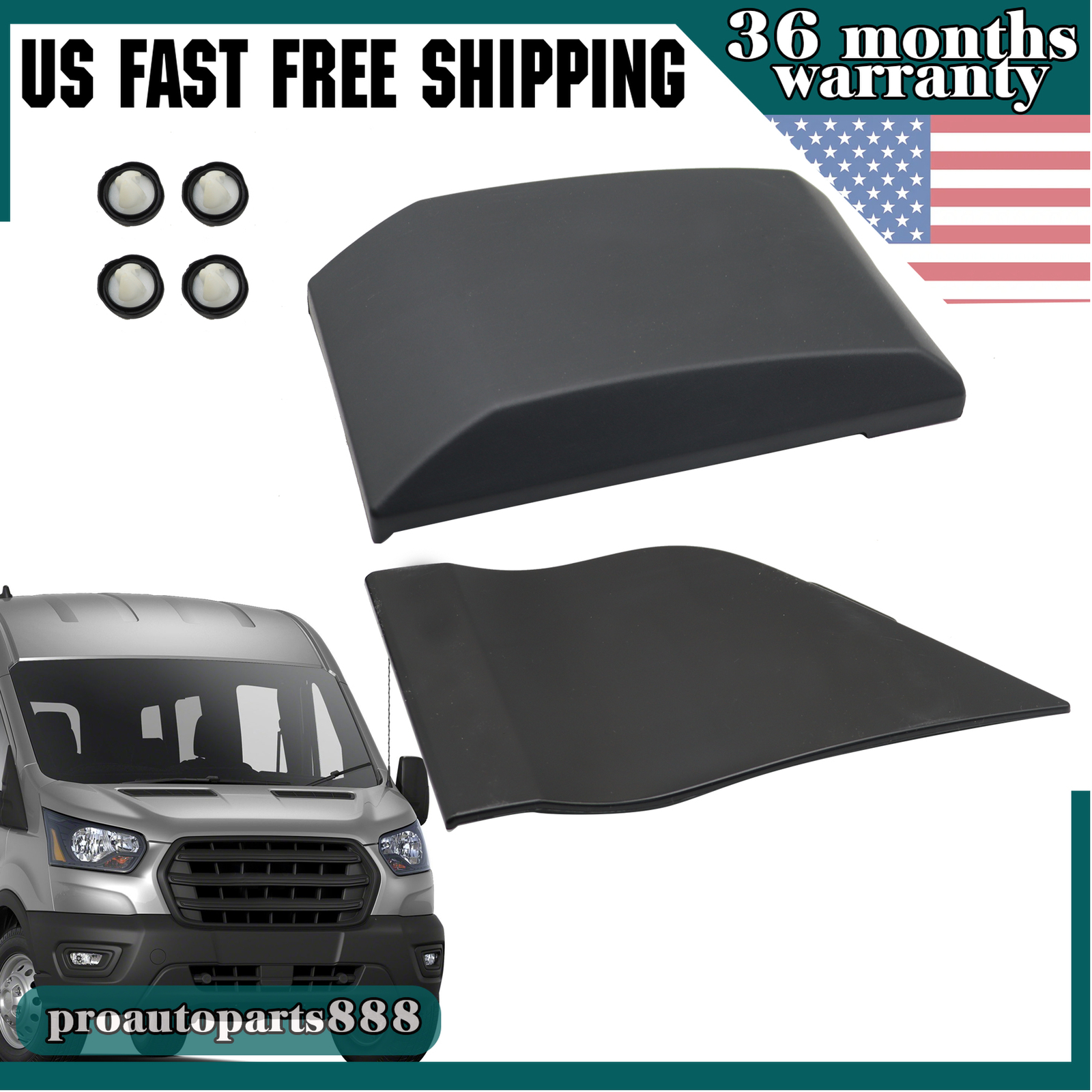 For Ford Transit Fuel Door Gas Cap Hatch Cover & Moulding Trim 2015