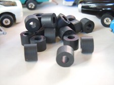 Tom's 325/345 Aurora Tuff Ones Slot Car Soft Black Silicone Racing Tires 10 Pair
