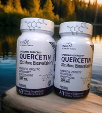 Nutri by Nature's Fusions Quercetin 500mg( Lot Of 2) 60 Cap Each Bottle 
