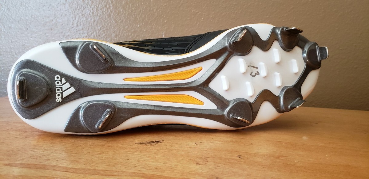 ADIDAS POWER ALLEY 3 MID BLACK/YELLOW BASEBALL CLEATS S84792  display picture 2