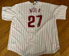 Aaron Nola Autographed White Pinstripe Nike  Jersey Phillies MLB & Fanatics COA