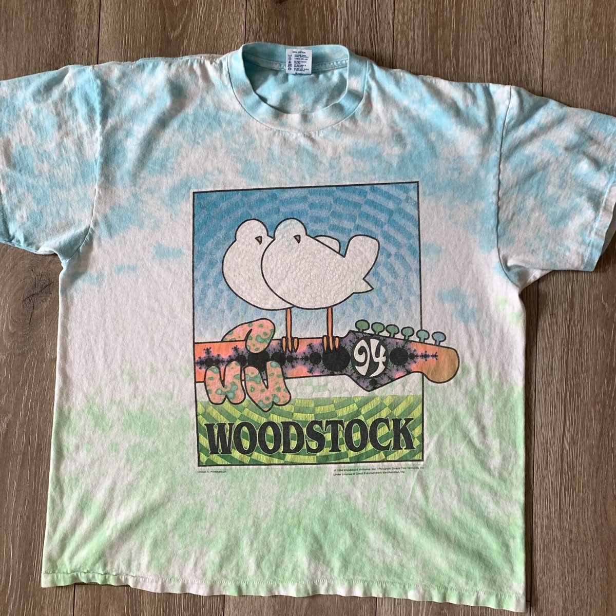 WOODSTOCK 94 Tシャツ XL Vintage Woodstock 94 Peace Music Festival XL T Shirt USA Tie