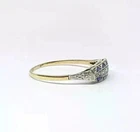Art Deco Vintage Style Lab Created Diamond 14K Yellow Gold FN Engagement Ring