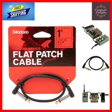 Flat Guitar Pedal Patch Cable 1ft Right Angle 1-Pack Durable Reliable