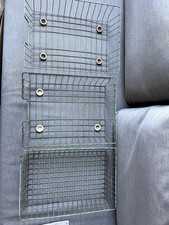 3 Vintage Industrial Retro Letter Document A4 Office Metal Wire Tray Basket