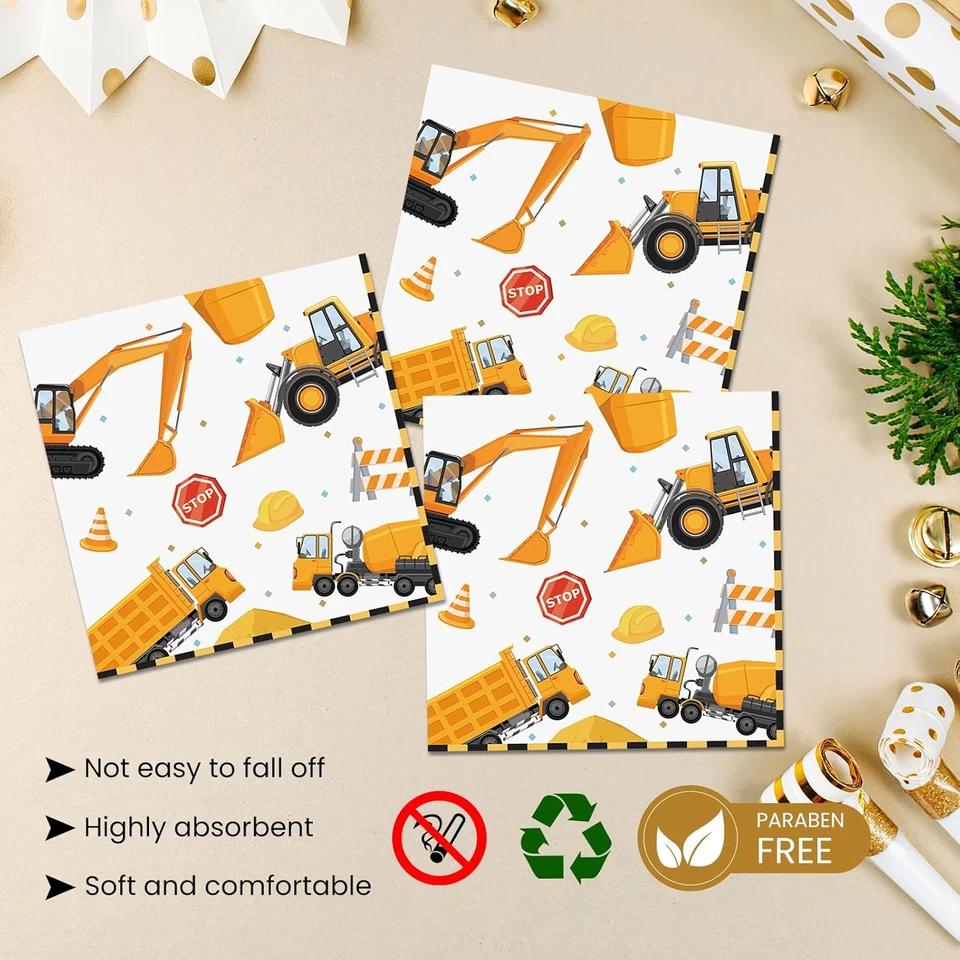 40 шт. строительные тарелки и салфетки товары для вечеринок, строительства на день рождения - Изображение 4 из 4