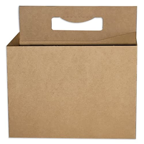 ICE N COLD 6pk Cardboard Carrier (Kraft, 150ct) | Holds 12oz 6pk, Kraft