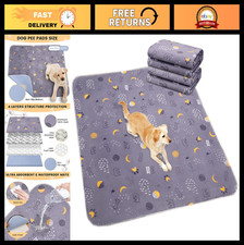 Washable Dog Pee Pads 2 Pack 34"x36" Reusable Waterproof Training Mats, Non-Slip
