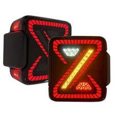 Pair Led Tail Lights For 2018-2024 Jeep Wrangler Jl Jlu Smoked Sequential