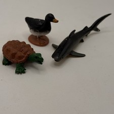 Safari Ltd Mini Animal Lot Sawback Turtle Thresher Shark Mallard Duck Figures