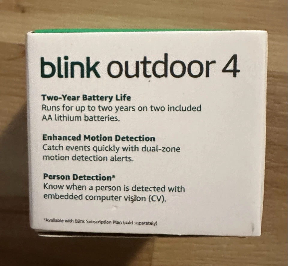 2023 Blink-Outdoor 4 (4th Gen) Add-On Wireless Security Cam Black (B0B1N7LJD3) - Image 4 of 4