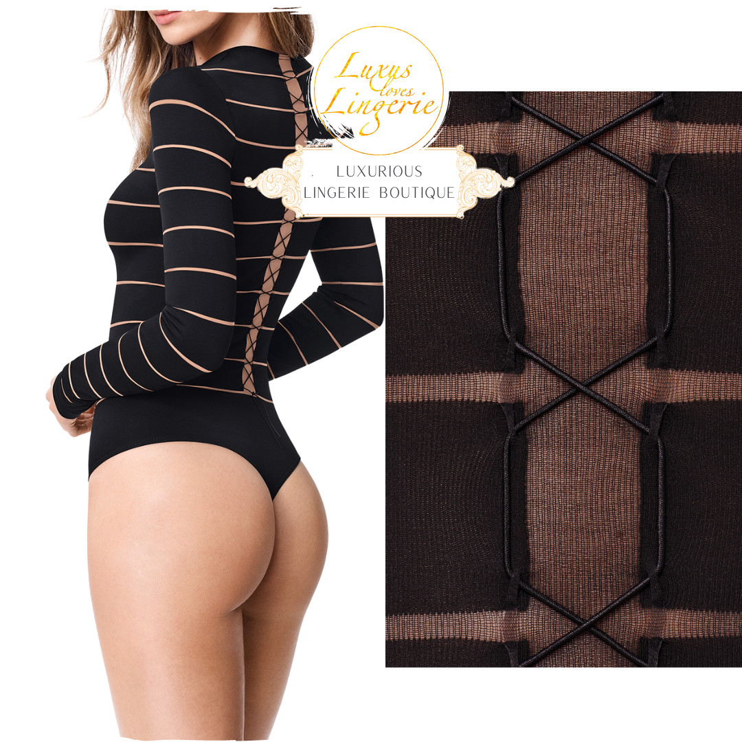 Grace String Body by Wolford Black Seductive Lacing at the Back