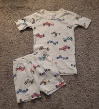 Hanna Andersson Boys Cars Shorts Organic Cotton Pajama Set Size 5