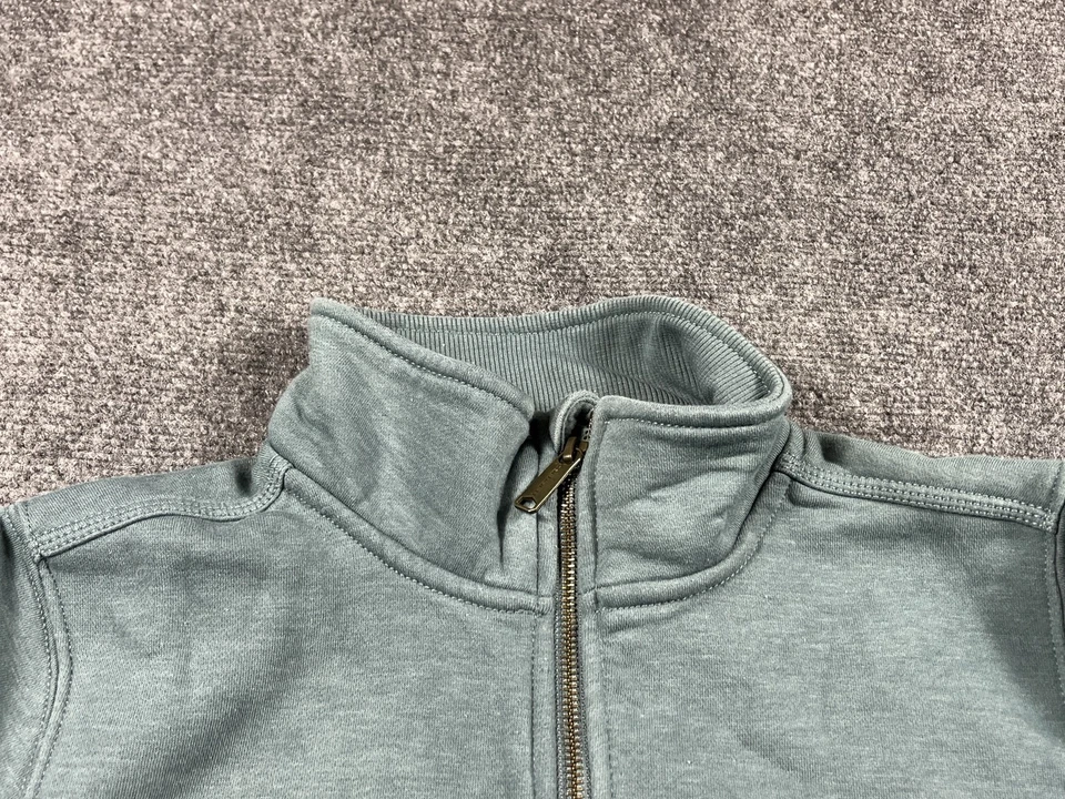 Carhartt Cuarto Cremallera Mujer Grande 12-14 Manga Larga Cuello Simulado Verde Exterior Foto 4 de 4