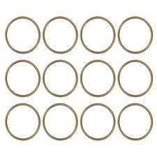12 Pcs 2" ID 0.12" Thick Bronze Metal O Rings for Belts Bags