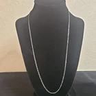 Vintage GBL 925 Sterling Silver Figaro Chain Necklace Spring Ring Italy Signed