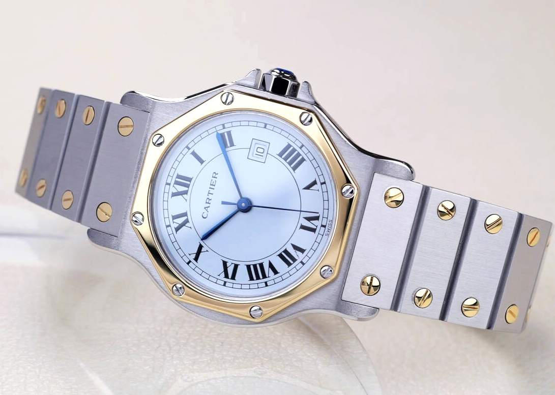 Cartier Watch Santos Octagon Combi Roman Index Automatic LM 31 mm