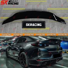 Forgedcarbon Fiberglossy Black Rear Spoiler Wing For Mazda 3 Axela Sedan 19-25