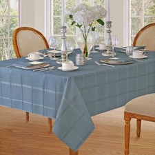 60 x 120'' Rectangle Fabric Tablecloth, Elegance Plaid, 100 Polyester, No Iron