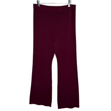 House of Harlow 1960 XL Womens Wide Leg Pull On Knit Pants Dark Red
