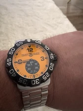 TAG Heuer Formula 1 Men's Black Watch - WAU1112.BA0858 CHRONO WITH ORANGE DIAL