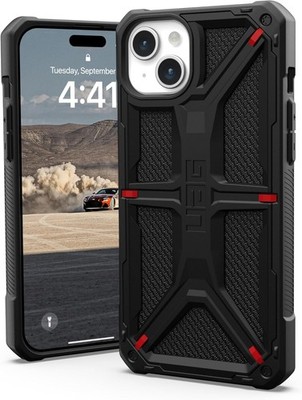 UAG iPhone 15 Hülle Monarch Series Drop Tested Solid Slim DuPont Kevlar Schwarz