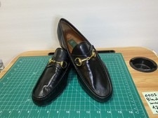RARE Vintage Gucci Horsebit Loafers Black Soft Leather Men's 42 D US 9 110-0009