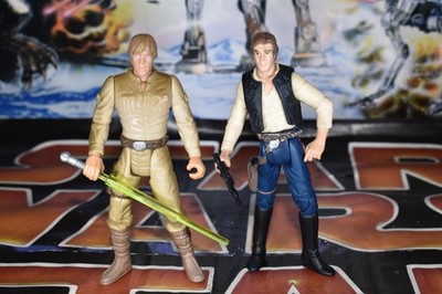 Luke Skywalker und Han Solo - 3,75 Zoll Star Wars Figuren Ref D7485