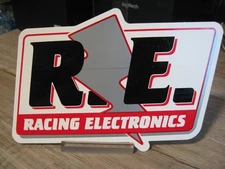 Vintage Racing NHRA Decal - Surface Mount Sticker - 8" R.E. Racing Electronics